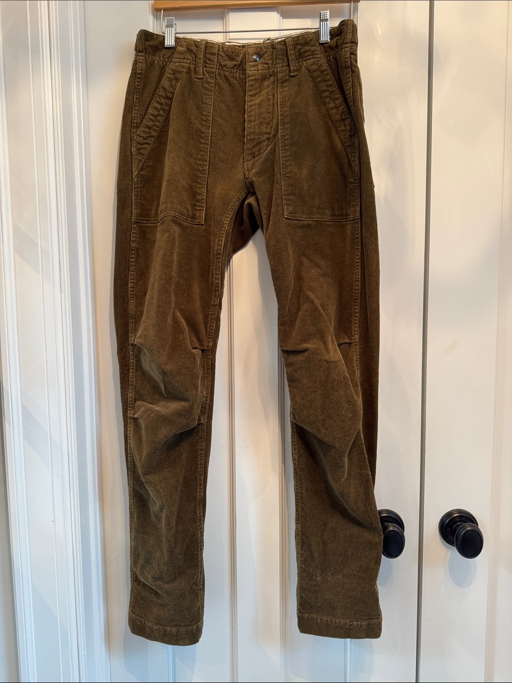 Relwen Corduroy Supply Pants in Olive Brown